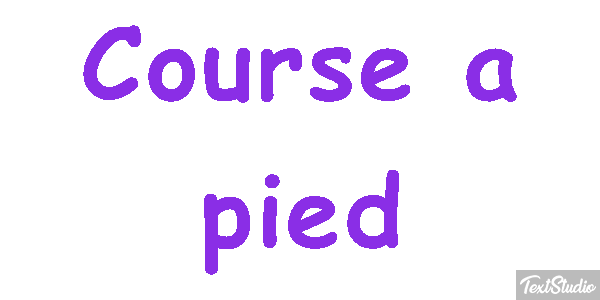 Course à pied Effet de texte