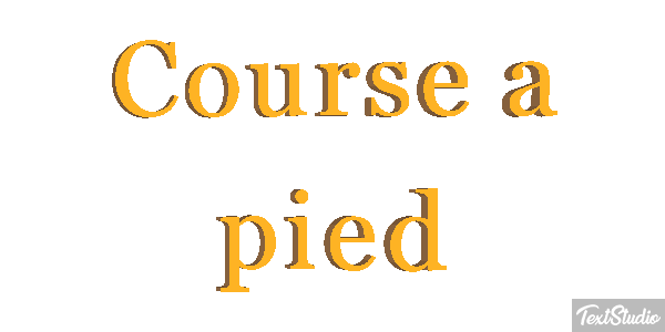 Course à pied Effet de texte