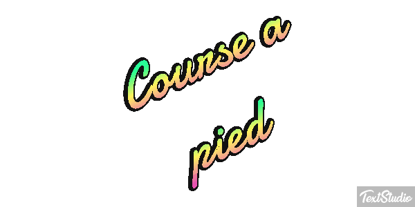 Course à pied Effet de texte