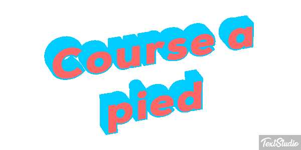 Course à pied Effet de texte