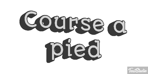 Course à pied Effet de texte