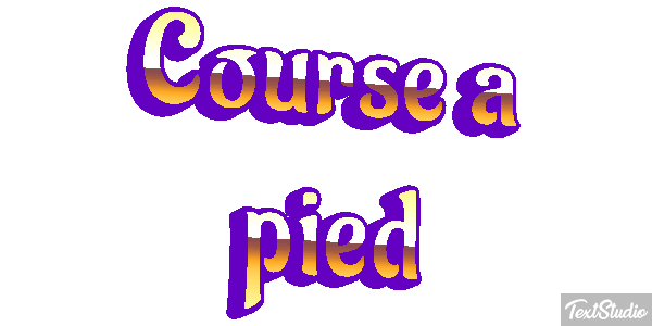 Course à pied Effet de texte