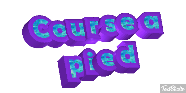 Course à pied Effet de texte