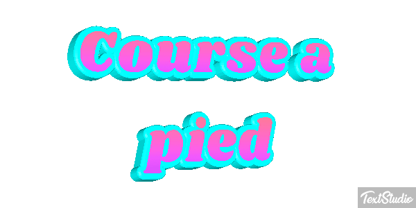 Course à pied Effet de texte