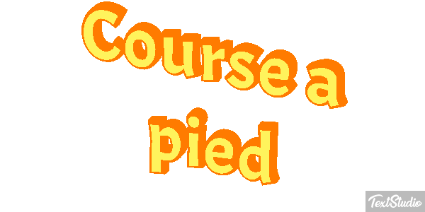 Course à pied Effet de texte