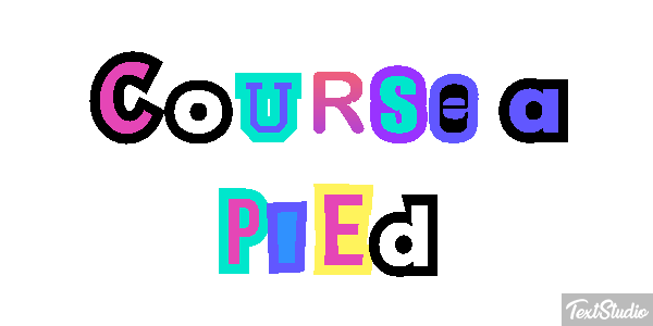 Course à pied Effet de texte