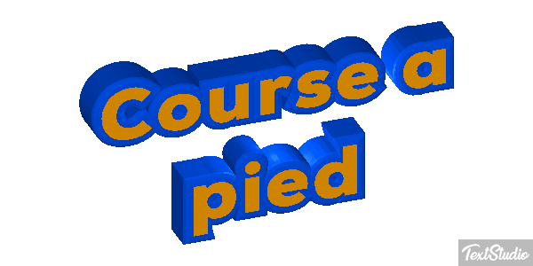 Course à pied Effet de texte