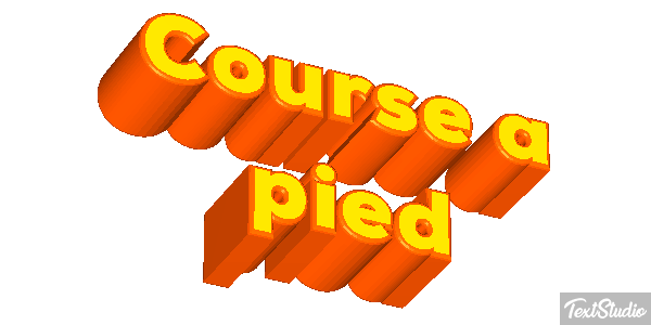 Course à pied Effet de texte