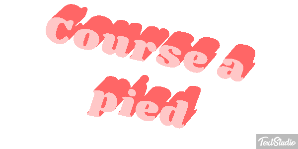Course à pied Effet de texte