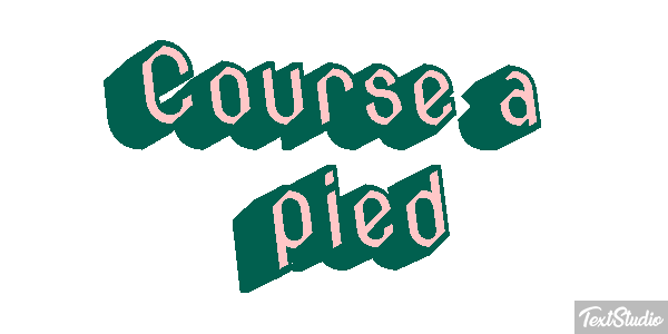 Course à pied Effet de texte