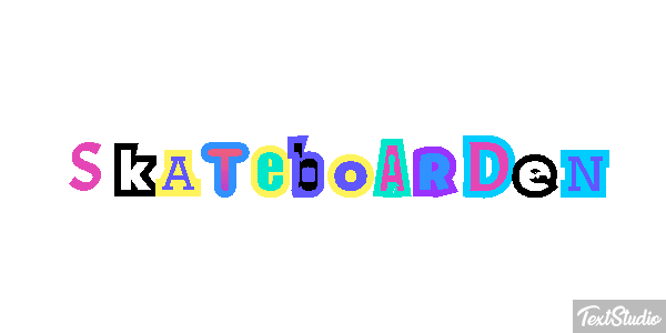 Skateboarden Texteffekt