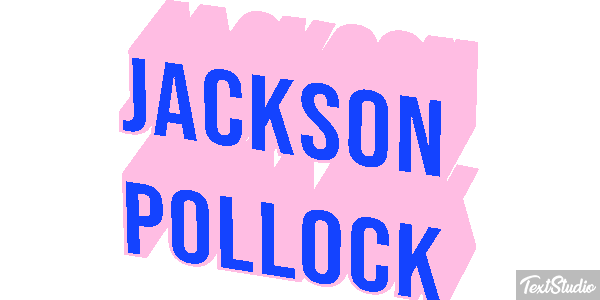 Jackson Pollock テキスト効果