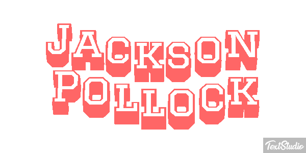 Jackson Pollock テキスト効果
