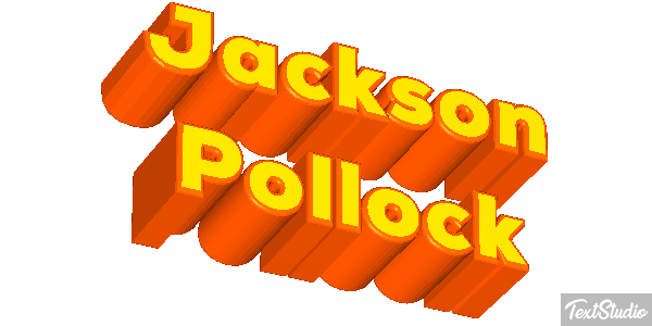 Jackson Pollock テキスト効果