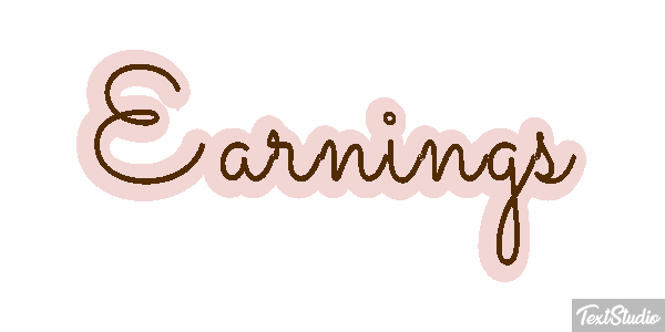 Earnings Effet de texte