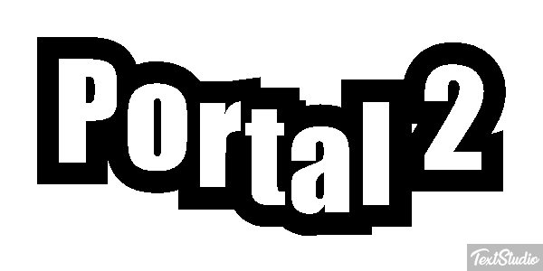Portal 2 Efecto de texto