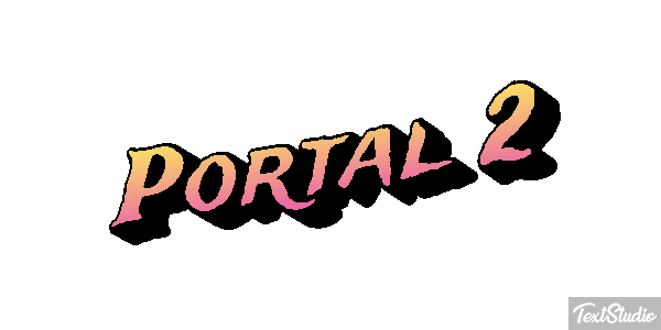 Portal 2 Efecto de texto