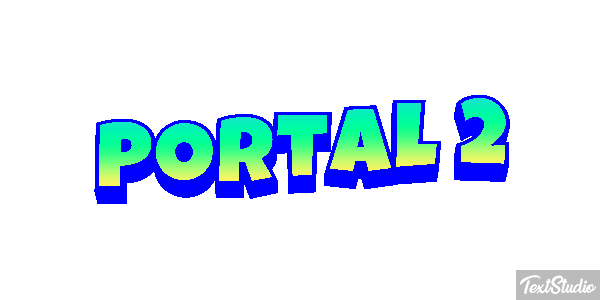 Portal 2 Efecto de texto