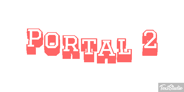 Portal 2 Efecto de texto