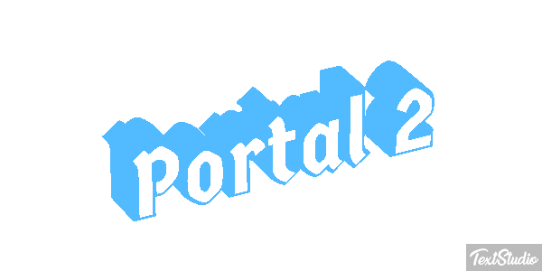 Portal 2 Efecto de texto