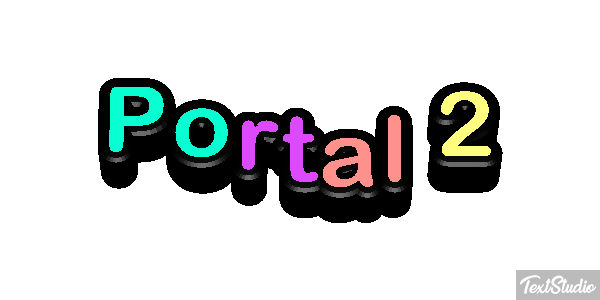 Portal 2 Efecto de texto