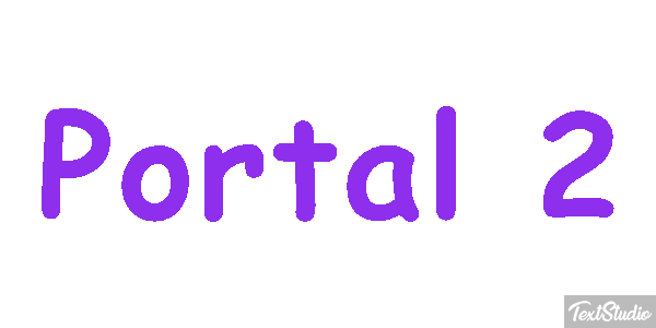 Portal 2 Efecto de texto
