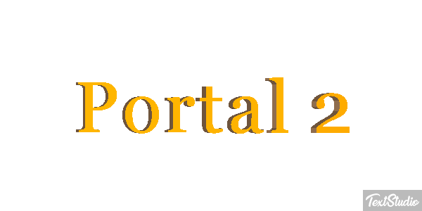 Portal 2 Efecto de texto