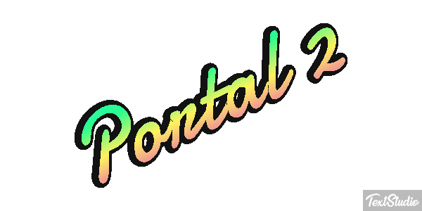 Portal 2 Efecto de texto