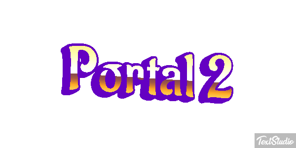 Portal 2 Efecto de texto