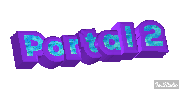 Portal 2 Efecto de texto