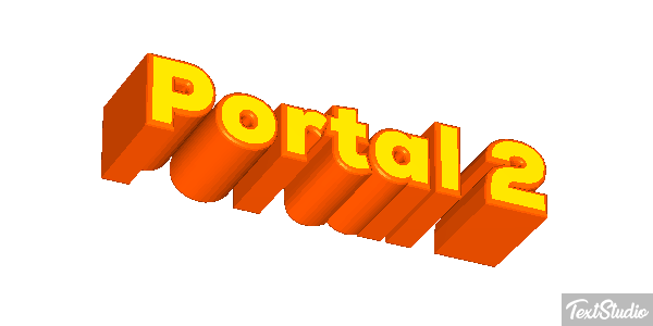 Portal 2 Efecto de texto
