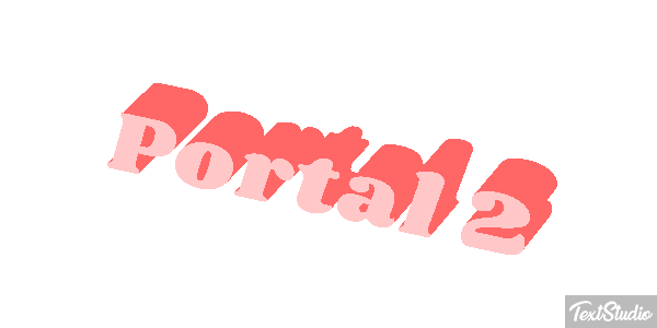 Portal 2 Efecto de texto