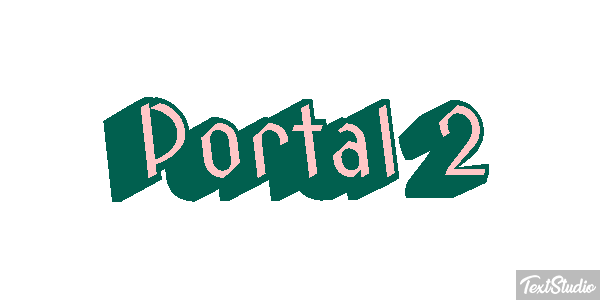 Portal 2 Efecto de texto