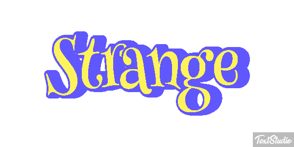 Strange Текстовый эффект