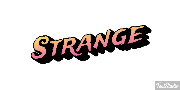 Strange Текстовый эффект