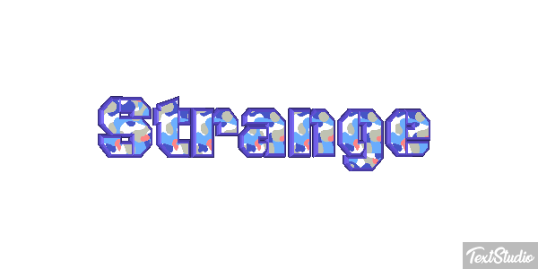 Strange Текстовый эффект