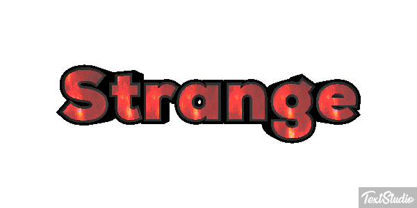 Strange Текстовый эффект