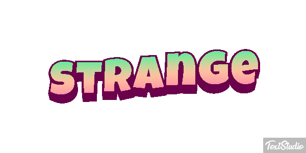 Strange Текстовый эффект