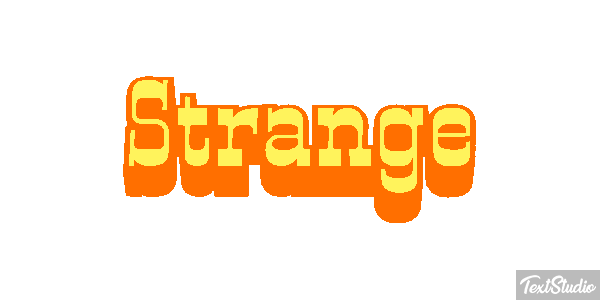 Strange Текстовый эффект