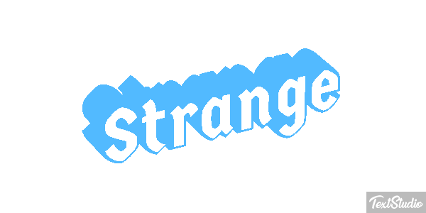 Strange Текстовый эффект