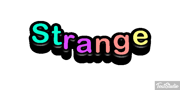 Strange Текстовый эффект