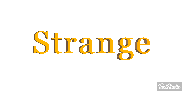 Strange Текстовый эффект