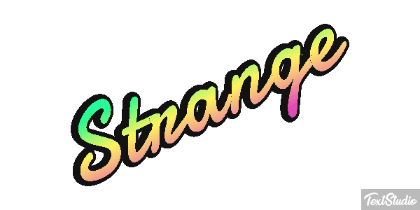 Strange Текстовый эффект