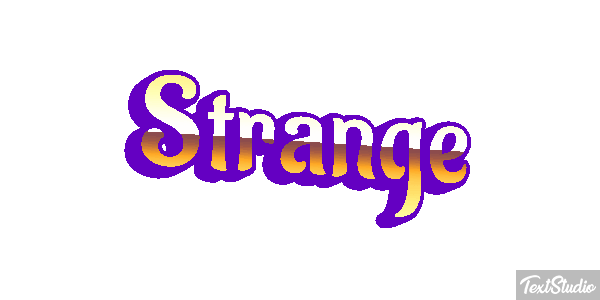 Strange Текстовый эффект