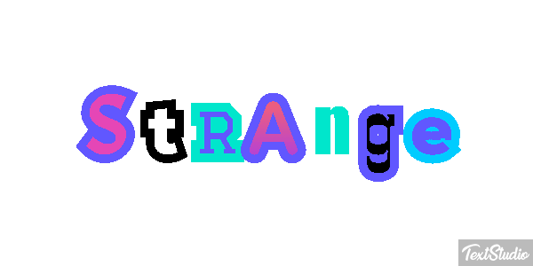 Strange Текстовый эффект