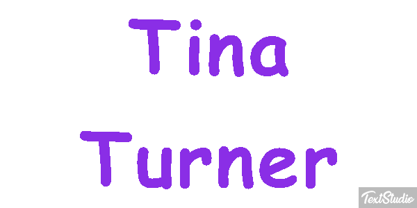 Tina Turner Effet de texte
