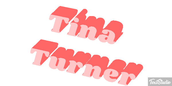 Tina Turner Effet de texte