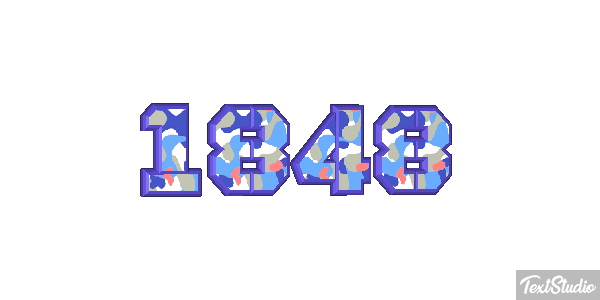 1848 Text effect