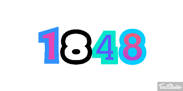 1848 Text effect