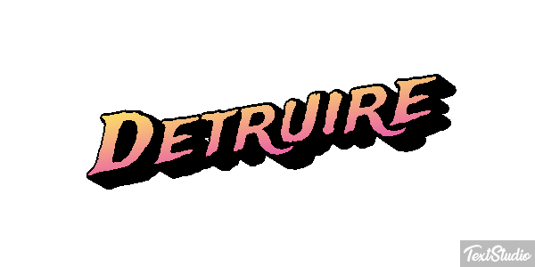 Détruire Effet de texte